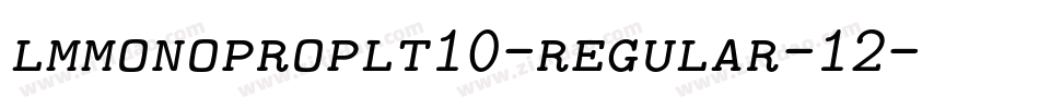 lmmonoproplt10-regular-12字体转换