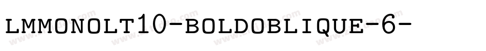 lmmonolt10-boldoblique-6字体转换