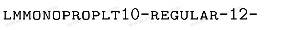 lmmonoproplt10-regular-12字体转换