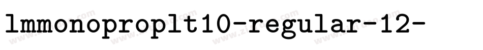 lmmonoproplt10-regular-12字体转换