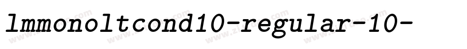 lmmonoltcond10-regular-10字体转换