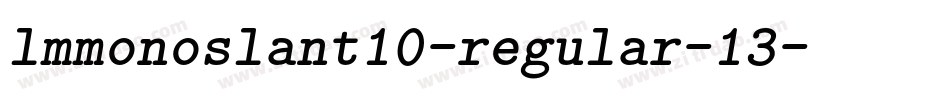 lmmonoslant10-regular-13字体转换