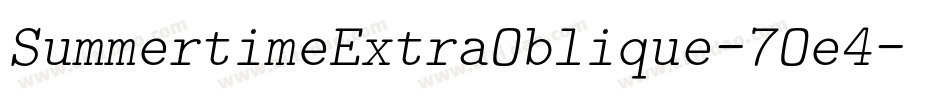 SummertimeExtraOblique-7Oe4字体转换