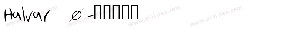 Halvar_0字体转换