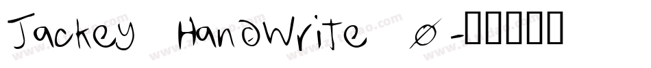 Jackey_HandWrite_0字体转换