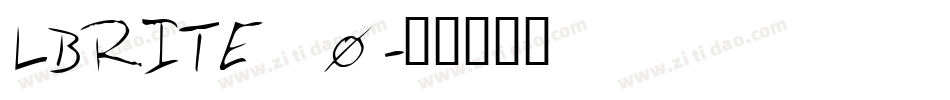 LBRITE_0字体转换