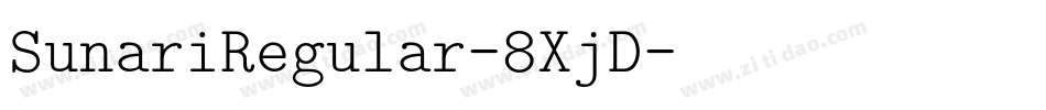 SunariRegular-8XjD字体转换