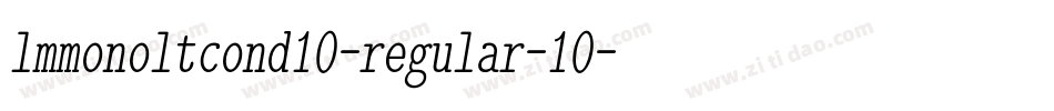 lmmonoltcond10-regular-10字体转换