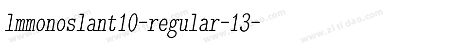lmmonoslant10-regular-13字体转换