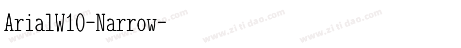 ArialW10-Narrow字体转换