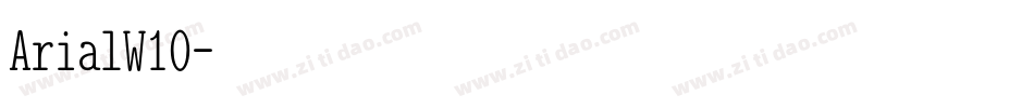 ArialW10字体转换