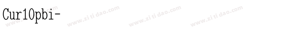 Cur10pbi字体转换