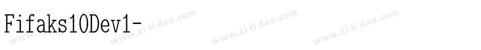 Fifaks10Dev1字体转换