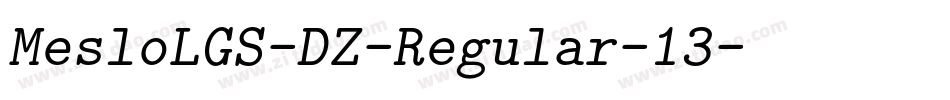 MesloLGS-DZ-Regular-13字体转换