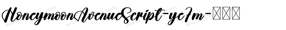 HoneymoonAvenueScript-ye7m字体转换