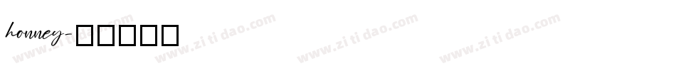honney字体转换
