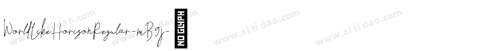 WorldLikeHorizonRegular-mB9j字体转换