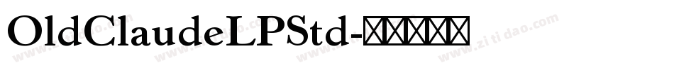 OldClaudeLPStd字体转换