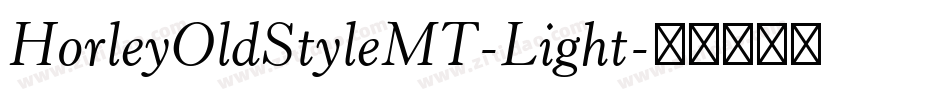 HorleyOldStyleMT-Light字体转换
