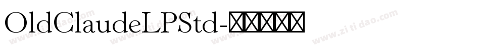 OldClaudeLPStd字体转换