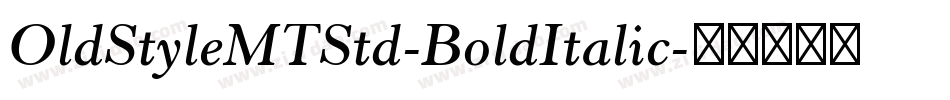 OldStyleMTStd-BoldItalic字体转换