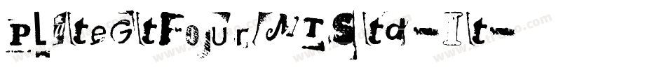PlateGtFourMTStd-It字体转换