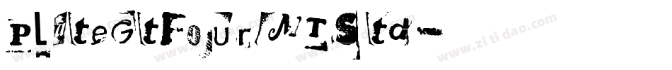 PlateGtFourMTStd字体转换