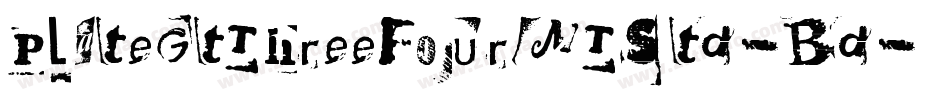 PlateGtThreeFourMTStd-Bd字体转换