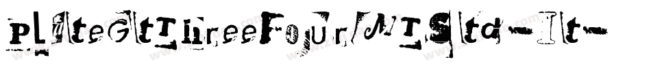 PlateGtThreeFourMTStd-It字体转换