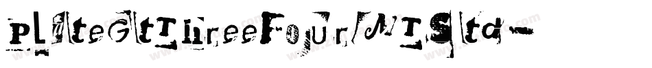 PlateGtThreeFourMTStd字体转换