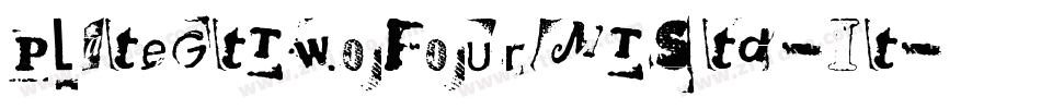 PlateGtTwoFourMTStd-It字体转换