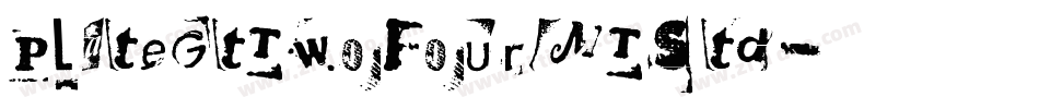 PlateGtTwoFourMTStd字体转换