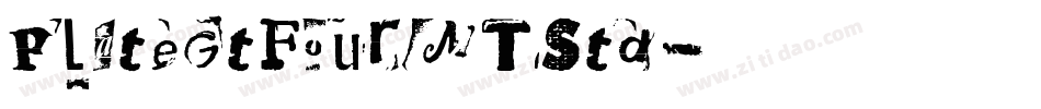PlateGtFourMTStd字体转换