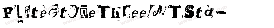 PlateGtOneThreeMTStd字体转换