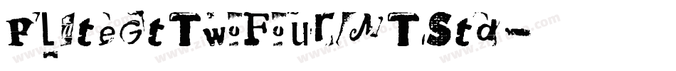 PlateGtTwoFourMTStd字体转换