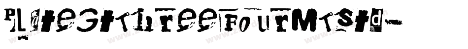 PlateGtThreeFourMTStd字体转换