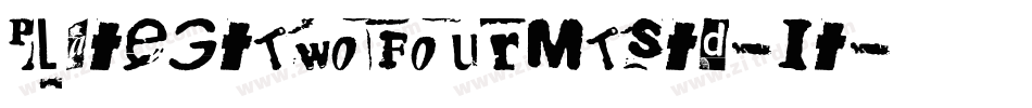 PlateGtTwoFourMTStd-It字体转换