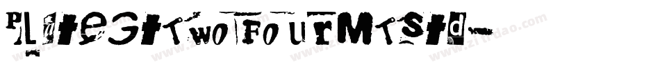 PlateGtTwoFourMTStd字体转换