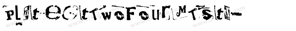 PlateGtTwoFourMTStd字体转换