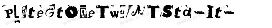 PlateGtOneTwoMTStd-It字体转换