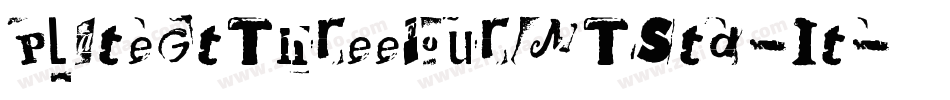 PlateGtThreeFourMTStd-It字体转换