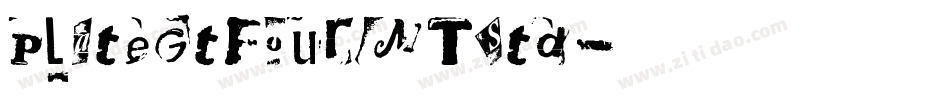 PlateGtFourMTStd字体转换
