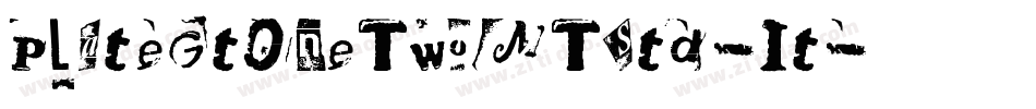 PlateGtOneTwoMTStd-It字体转换