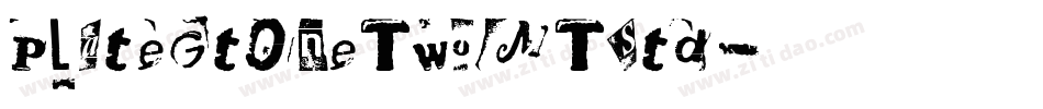 PlateGtOneTwoMTStd字体转换