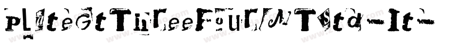PlateGtThreeFourMTStd-It字体转换