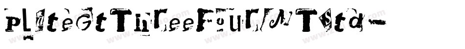PlateGtThreeFourMTStd字体转换