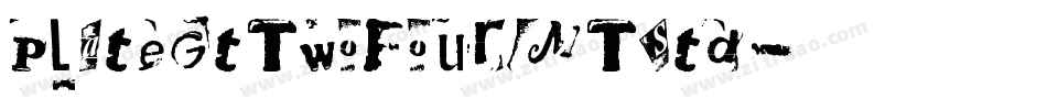 PlateGtTwoFourMTStd字体转换