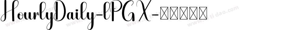 HourlyDaily-lPGX字体转换