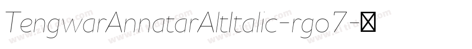 TengwarAnnatarAltItalic-rgo7字体转换 TengwarAnnatarAltItalic-rgo7字体转换