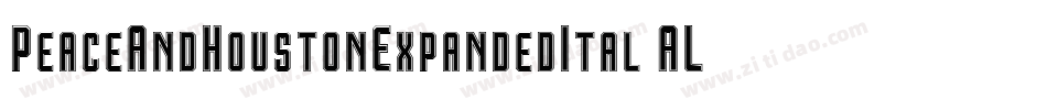 PeaceAndHoustonExpandedItal-ALLMD字体转换
